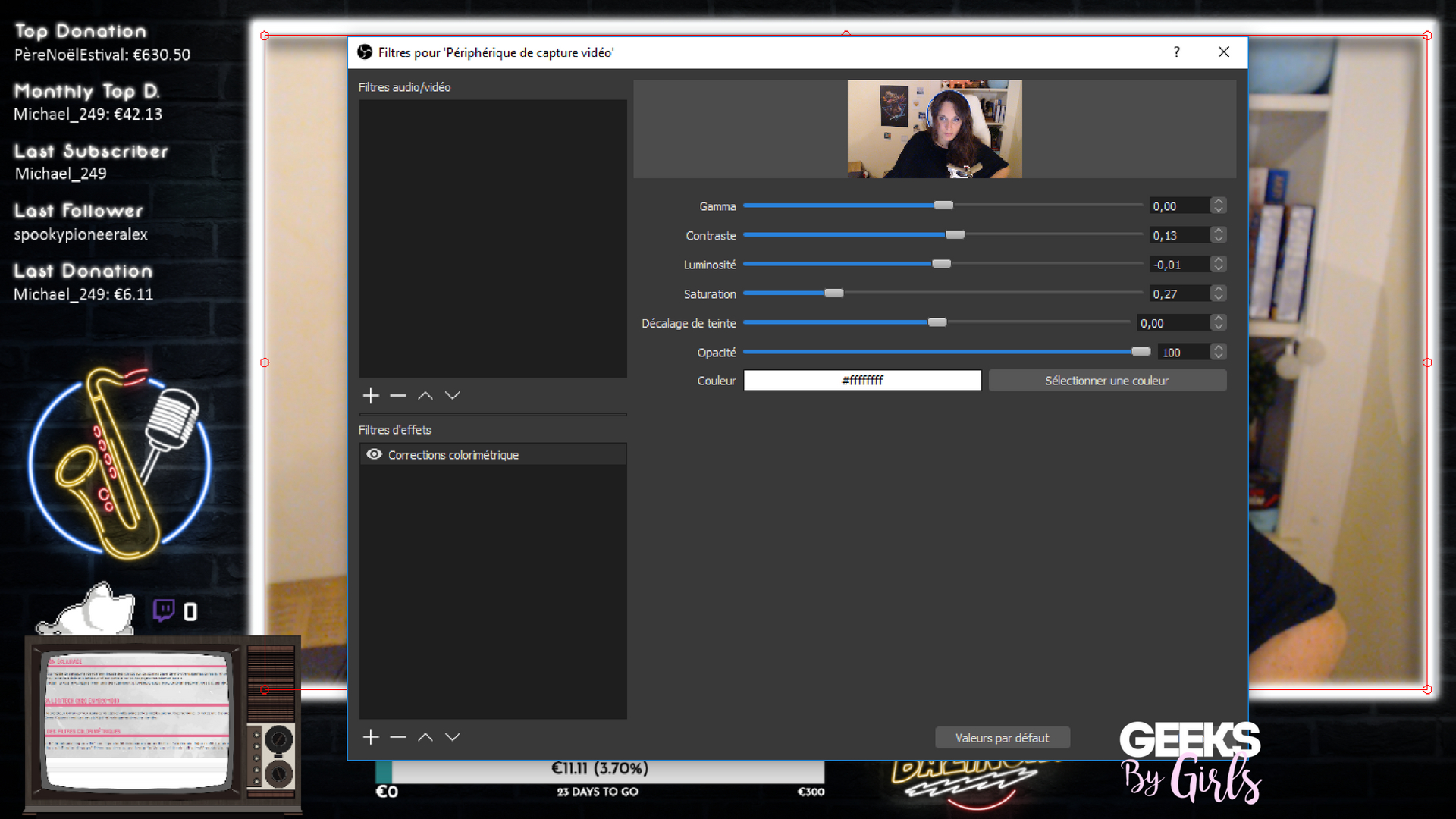 Streamer avec une Webcam Logitech C920 - paramètres et astuces