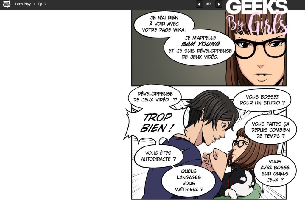 Extrait de Let's Play, webcomic sur Webtoon PC. Avis du webcomic Let's Play by GeeksByGirls.