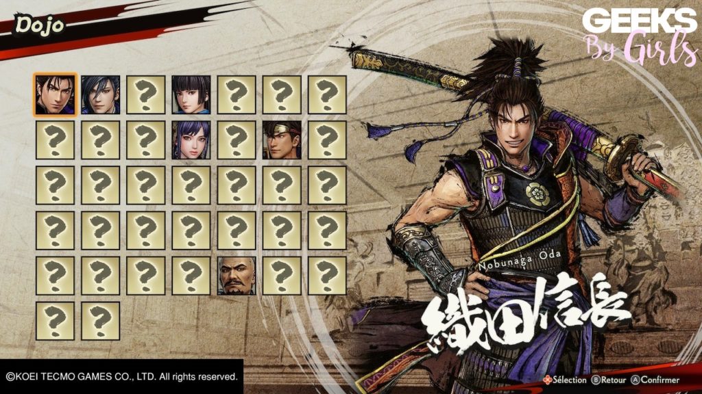 Samurai Warriors 5 Personnages