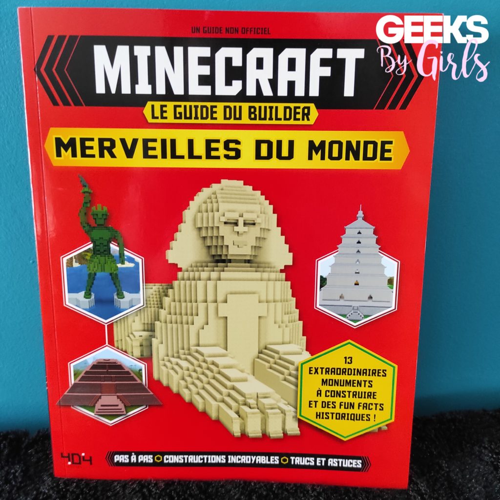 Minecraft le guide du builder, merveilles du monde, couverture du livre.