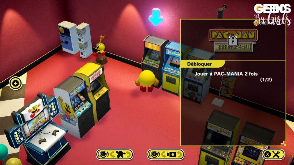 Pac-Man Museum+, salle d'arcade