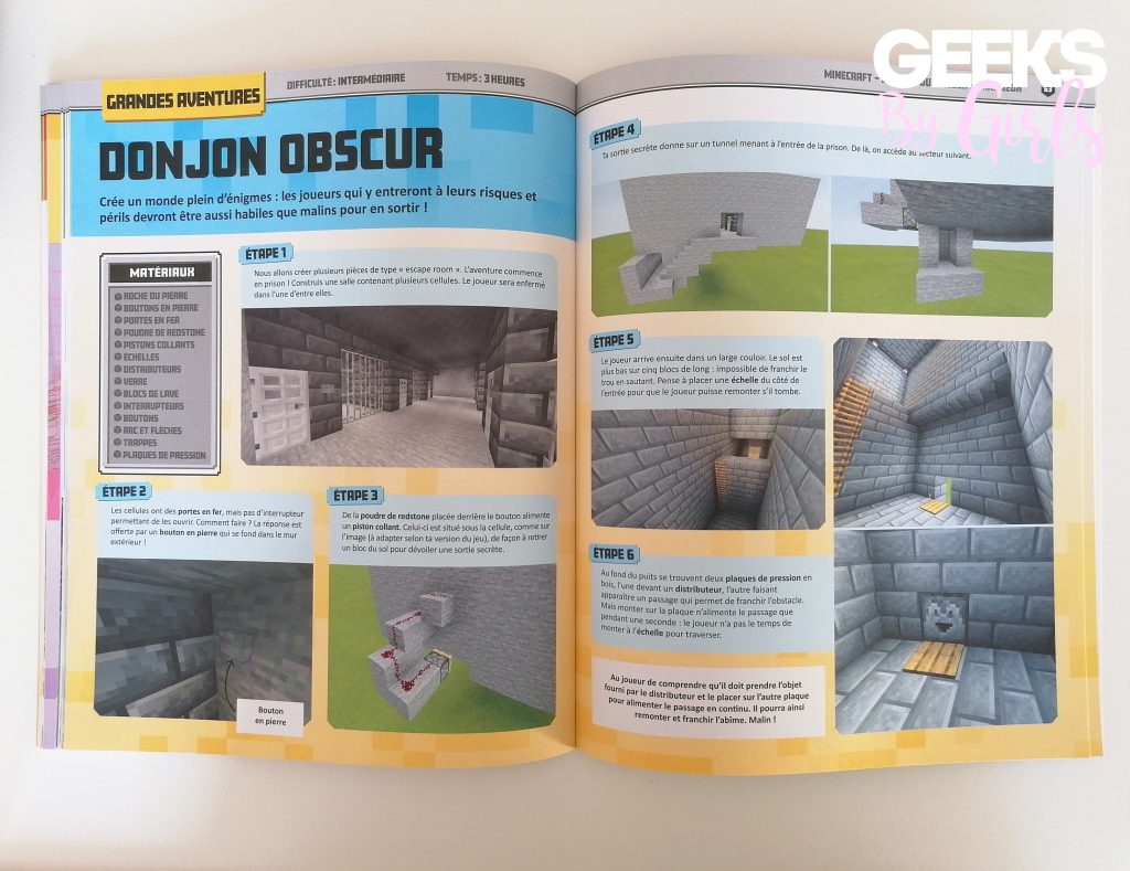 Ont peut même créer une donjon obscur dans "Minecraft : Le guide du builder - Mini-jeux"
