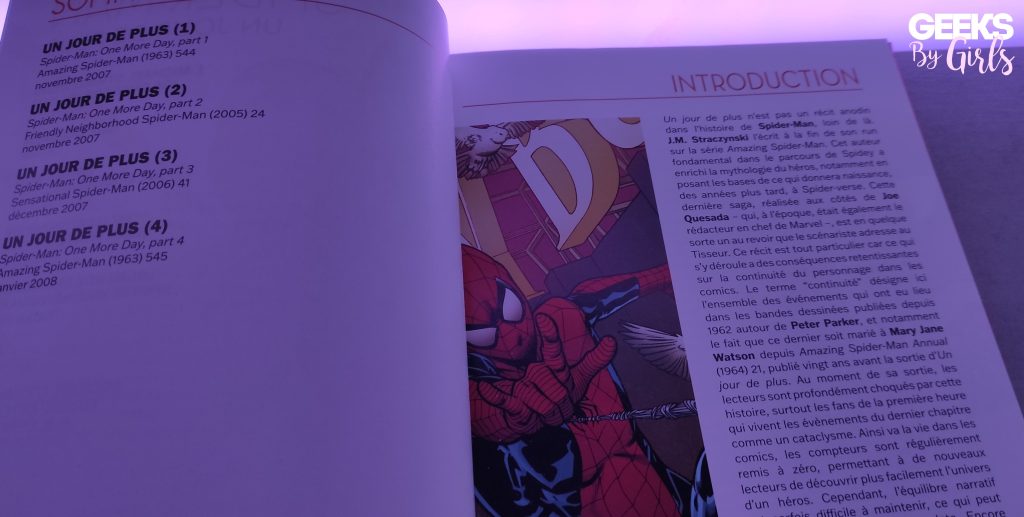 Spider-Man : un jour de plus, sommaire et introduction