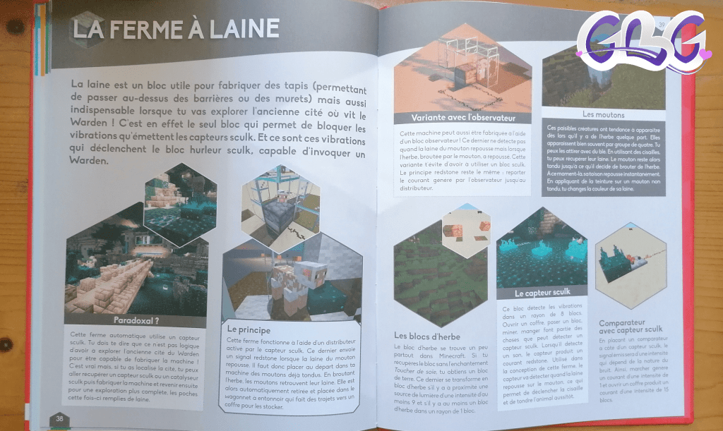 La ferme à laine est présente dans "Minecraft : Le grand livre des trucs et astuces - Spécial redstone"