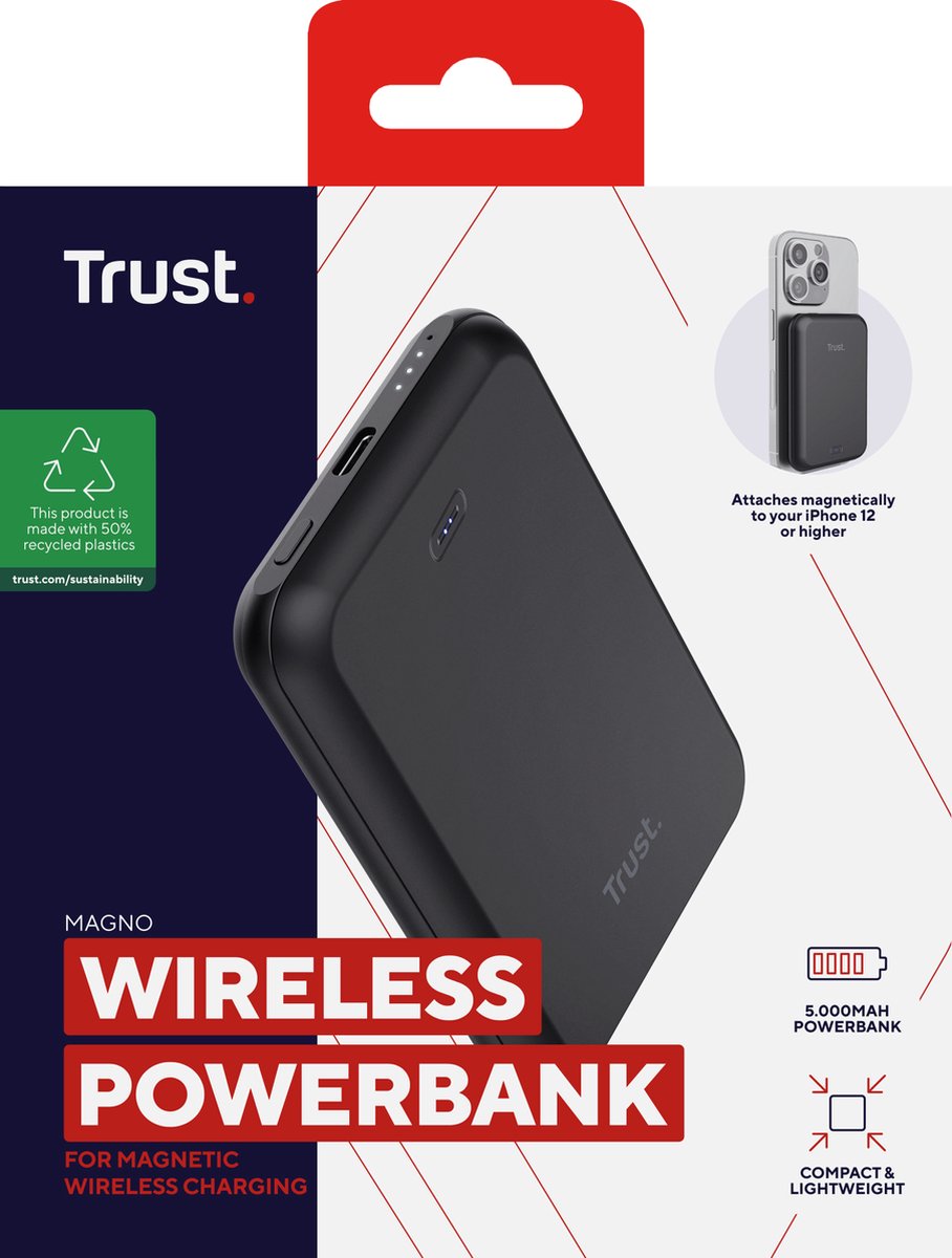 "Batterie Trust Magno Wireless Powerbank" boîte