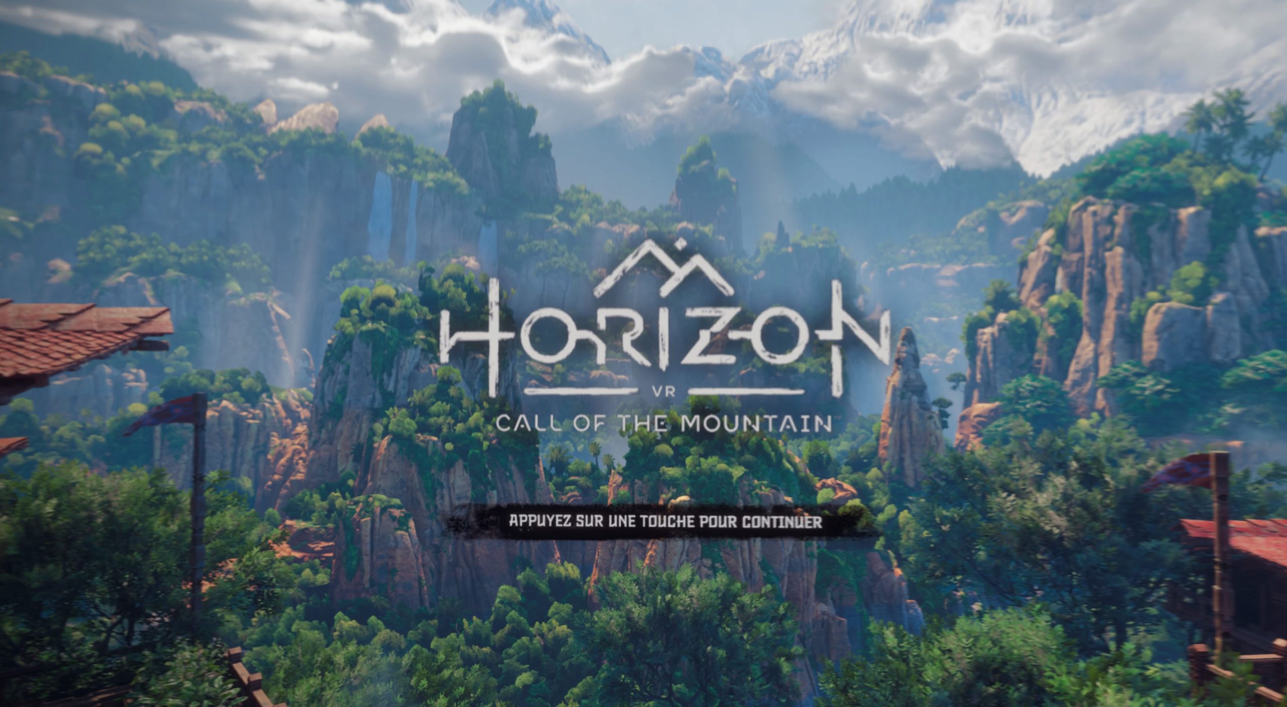 Menu d'accueil de "Horizon call of the Mountain".
