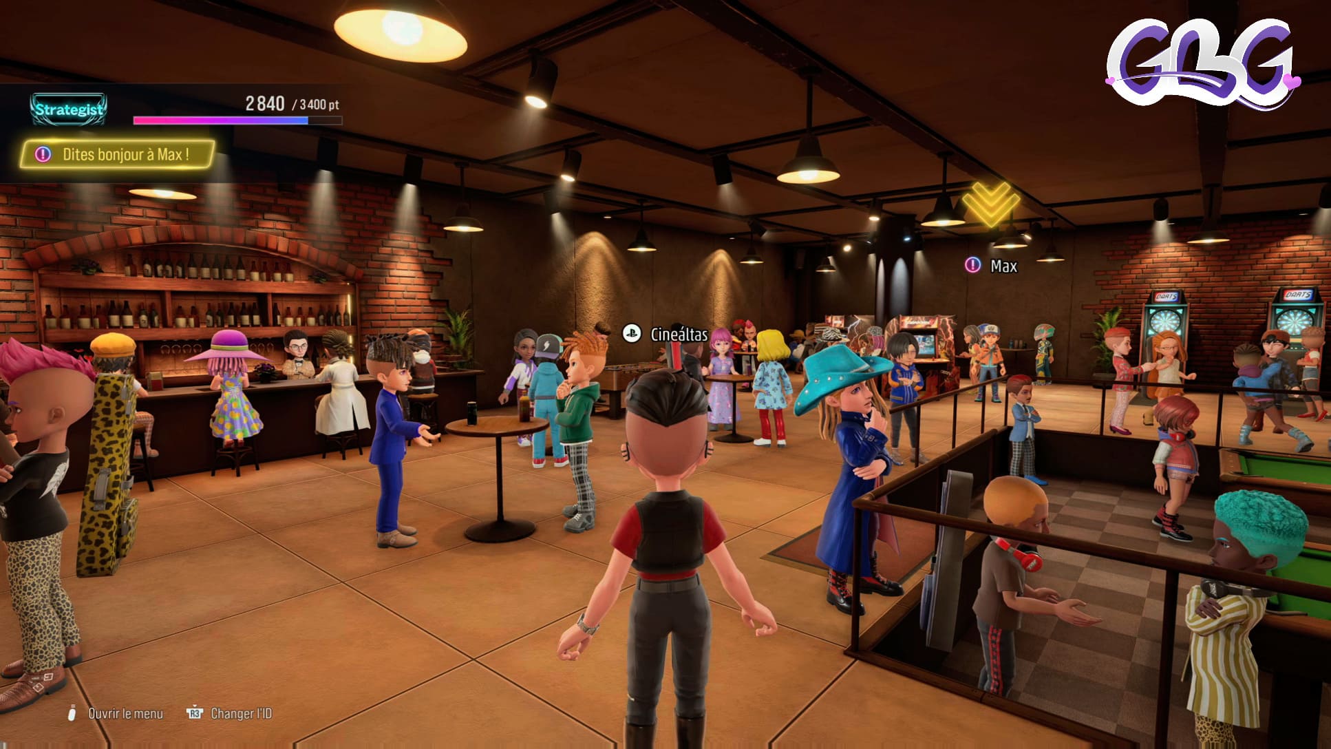 Une "salle d'arcade" dans le mode Arcade Quest